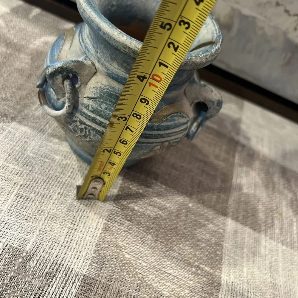 Southwestern  Vase Native American Blue Pottery